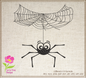 Spider in Web Machine Embroidery Design | Black Spider Halloween Embroidery | Spiderweb Design | 8 Sizes (0720)