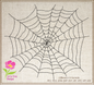 Spider Web Machine Embroidery Design – Line Art Halloween Web Embroidery, 8 Sizes (2405)