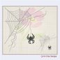 Spider in Web Machine Embroidery Design | Halloween Spider and Spiderweb Design | Black Spider Embroidery | 8 Sizes (0867)