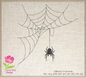 Spider in Web Machine Embroidery Design | Halloween Spider and Spiderweb Design | Black Spider Embroidery | 8 Sizes (0869)