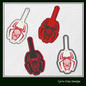 Spiderman Logo Key Fob Machine Embroidery Design | Spiderman Key Tag Machine Embroidery Project (1774)