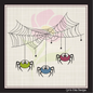 Colorful Spider Machine Embroidery Design | Spider Web | Cute Halloween Spider Embroidery | 8 Sizes (0719)