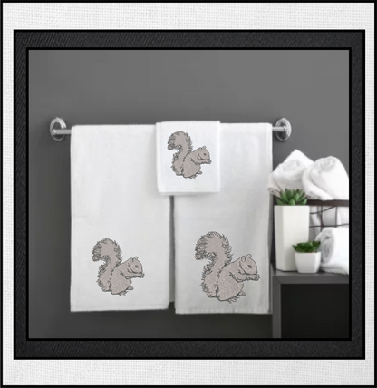 Squirrel Machine Embroidery Design | Woodland Wildlife Animal Sketch, 6 Sizes (0417)