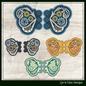 Clockwork Butterfly Machine Embroidery Design – Steampunk ITH Butterfly Shoelace Wings – 4x4 & 5x7 Hoop (2096)