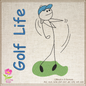 Golf Embroidery Design – Male Golfer Stick Figure – Golf Player Machine Embroidery – Golf Life Design – 6 Sizes (0196)