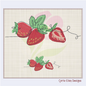 Strawberries Machine Embroidery Design | Summer Fruit Sketch | Artistic Fruit and Vegetables Embroidery | 8 Sizes (0936)