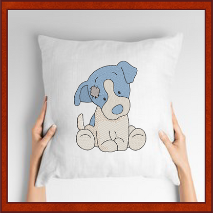 Stuffed Toy Dog Machine Embroidery Design for Babies and Kids | Vintage Plush Puppy Pattern | Blue Nose Tatty Teddy Inspired Design | 6 Sizes (0768) (Copy)