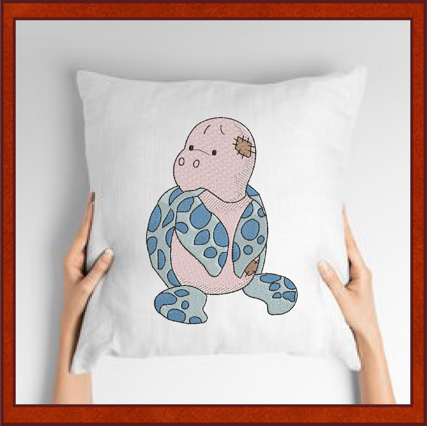 Toy Sea Turtle Machine Embroidery Design for Babies and Kids | Vintage Stuffed Animal Turtle | Blue Nose Tatty Teddy Inspired | 4 Sizes (0441)