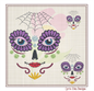 Sugar Skull Face Machine Embroidery Design | Day of the Dead Skeleton Pattern | Dia De Los Muertos Embroidery | 8 Sizes (0932)