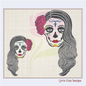Sugar Skull Woman Machine Embroidery Design | Day of the Dead Skeleton Pattern | Dia De Los Muertos Embroidery | 8 Sizes (0933)