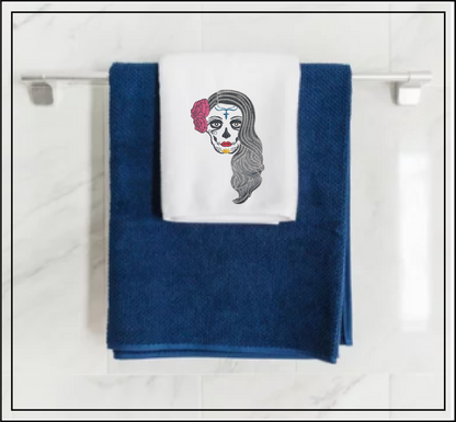 Sugar Skull Woman Machine Embroidery Design | Day of the Dead Skeleton Pattern | Dia De Los Muertos Embroidery | 8 Sizes (0933)