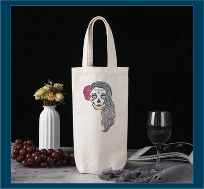 Sugar Skull Woman Machine Embroidery Design | Day of the Dead Skeleton Pattern | Dia De Los Muertos Embroidery | 8 Sizes (0933)