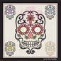 Sugar Skull Machine Embroidery Design – Dia de Los Muertos Day of the Dead, 6 Sizes (1042)