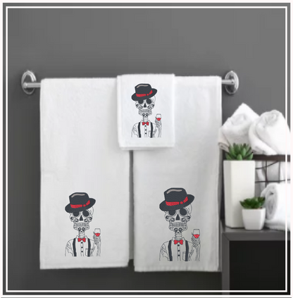 Sugar Skull Couple Machine Embroidery Design Bundle | Day of the Dead Skeletons | Dia De Los Muertos Embroidery | 2 Designs, 8 Sizes (0844)