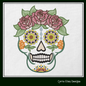 Sugar Skull with Roses Machine Embroidery Design – Day of the Dead Pattern – 6 Sizes (1575)
