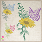 Sunflower and Butterfly Machine Embroidery Design | Artistic Sketch | Home & Garden Line Art | 6 Sizes (0743)
