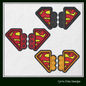 Superhero Logo Shoe Wing Machine Embroidery Design – In The Hoop Super Man Inspired Wings for Shoes and Boots – 4x4 & 5x7 Hoop (1771)