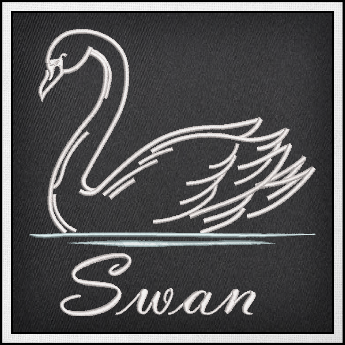 Swan Machine Embroidery Design | Graceful Swimming Bird Pattern | Ugly Duckling & Mother Goose Inspired | 8 Sizes (0617)