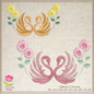 Swan Machine Embroidery Design | Fancy Floral Swan Pattern | Elegant Bird Embroidery | 8 Sizes (0620)