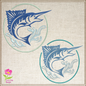 Pacific Blue Marlin Machine Embroidery Design, North Atlantic Swordfish, Marlin Sailfish Design, 10 Sizes (0360)
