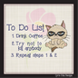 Grumpy Cat Embroidery Design | Sarcastic To Do List Machine Embroidery Design | Funny Saying | 8 Sizes (0846)