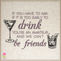 Too Early to Drink Machine Embroidery Design | Martini Bourbon Cocktail Saying | Funny Quotes and Humor Embroidery | 6 Sizes (0704)