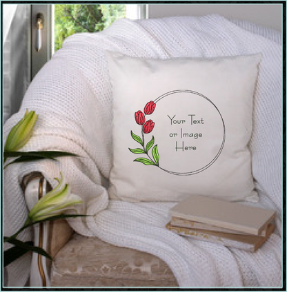 Tulip Frame Machine Embroidery Design | Wreath Frame for Monograms | Floral Embroidery Design Elements | 8 Sizes (0828)