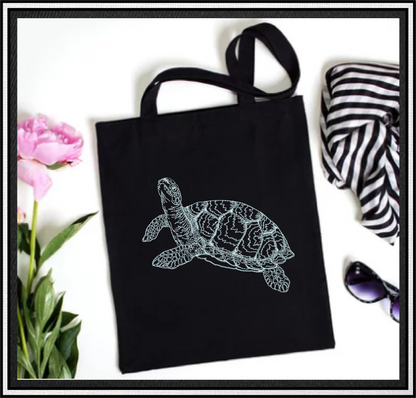 Sea Turtle Sketch Machine Embroidery Design Bundle – Redwork Line Art Sea Life, 2 Designs, 4 Sizes Each (0502)