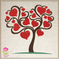 Heart Tree Machine Embroidery Design – Valentine’s Day, Blooming Hearts, Floral Garden Design – 6 Sizes (0408)