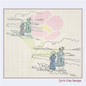 Vintage Beach Day Machine Embroidery Design | Classic Beach Scene with Girls and Dog | Sand and Waves Sketch Design | 8 Sizes (0860)