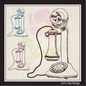 Vintage Standing Telephone Sketch Machine Embroidery Design – Retro Rotary Phone Line Art, 8 Sizes (1059)