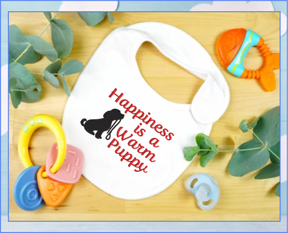 Happiness is a Warm Puppy Machine Embroidery Design Saying, Dog & Puppy Inspirational Pet Quote, 6 Sizes (0500)