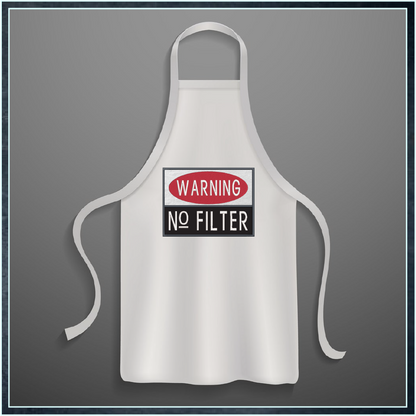 Warning No Filter Machine Embroidery Applique Design | Funny Humorous Saying Embroidery | Sarcastic Quotes Embroidered Design | 8 Sizes (0929)