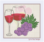 Wine and Grapes Machine Embroidery Design – Wine Glass & Grape Vine Pattern – Elegant Kitchen, Bar, and Gift Embroidery – 10 Sizes (0184)