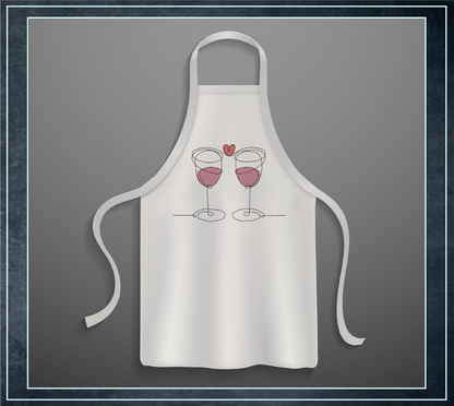 Wine Toast Machine Embroidery Design – Valentine’s Day Celebration, Wine Glass Love Embroidery, Romantic Toast Pattern, 4 Sizes (0452)
