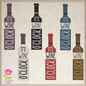 Wine O’Clock Machine Embroidery Design – Red Wine Bottle & Fun Alcohol Quote Pattern, 6 Sizes (0615)