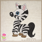 Zebra Machine Embroidery Design – Cartoon Zebra for Baby & Kids – Cute Jungle Animal Embroidery – 6 Sizes (0229)