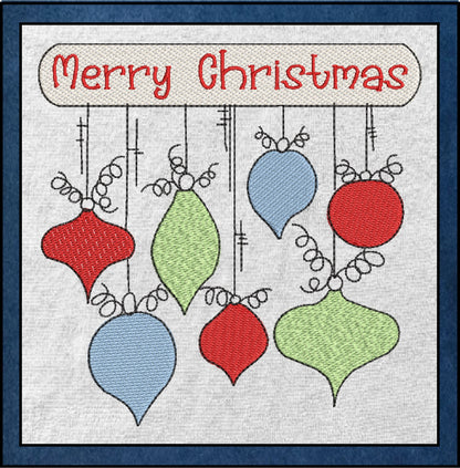 Christmas Machine Embroidery Design, Christmas Ornament Design, Christmas Decoration, Merry Christmas Embroidery Design, 6 Sizes (0243)