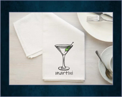 Martini Machine Embroidery Design | Cocktail Glass with Olives | Drink Embroidery Pattern | Bar Decor | 10 Sizes (0874)