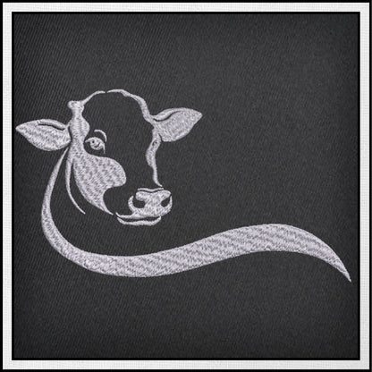 Cow Machine Embroidery Design, Bull Embroidery Pattern, Farm Animal Embroidery Pattern, 4 Sizes (0453)