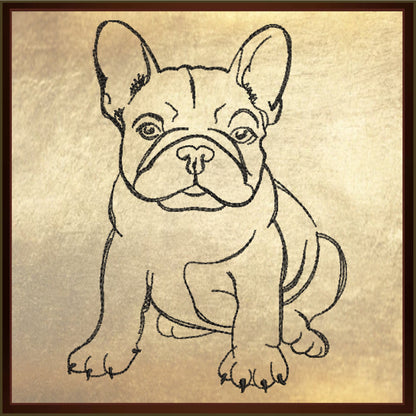 French Bulldog Machine Embroidery Design – Frenchie Line Art Pet  Dog Embroidery Pattern, 8 Sizes (0510)