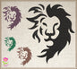 Lion Head Silhouette Machine Embroidery Design – Bold Animal Logo, Large Cat Embroidery Pattern, 6 Sizes (0532)