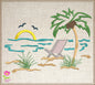 Beach Scene Machine Embroidery Design – Summer Chair & Tropical Sunset Pattern, 10 Sizes (0534)