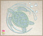 Sea Turtle Machine Embroidery Design, Animal Embroidery, Ocean Tortoise, Marine Animal Popular, Trending, 6 Sizes (0151)