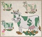 Cash Cow Idiom Machine Embroidery Design – Funny Money Quote, Finance Saying Pattern, 6 Sizes (0587)