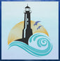 Lighthouse Machine Embroidery Design - Coastal Island Light House - Seaside Landscape Embroidery File, 8 Sizes (0645)