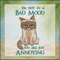 I’m Not in a Bad Mood Cat Embroidery Design – Grumpy Cat Saying – Humorous Machine Embroidery File, 6 Sizes (0668)