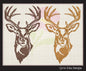 Deer Embroidery Design – Stag Head Profile | Wildlife Animal Machine Embroidery in 8 Sizes (1139)