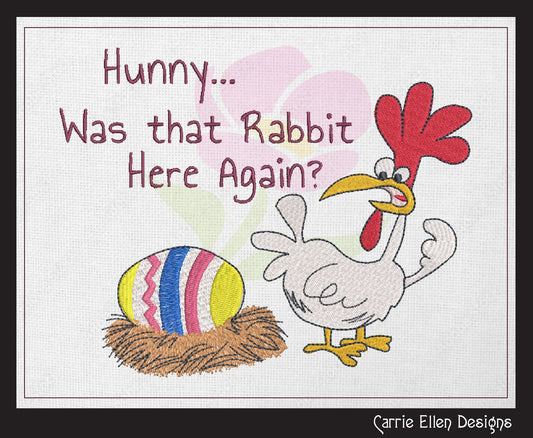 Easter Egg Chicken Machine Embroidery Design | Funny Holiday Chicken Saying | Easter Egg Embroidery Pattern | 6 Sizes (0859)