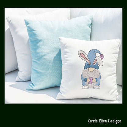 Gnome Easter Bunny Machine Embroidery Design – Holiday Easter Egg Bunny – 6 Sizes (1385)